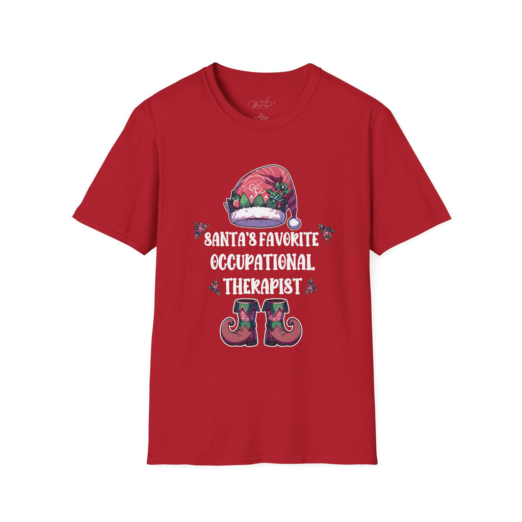 Santa's Favorite Occupational Therapist Holiday T-Shirt