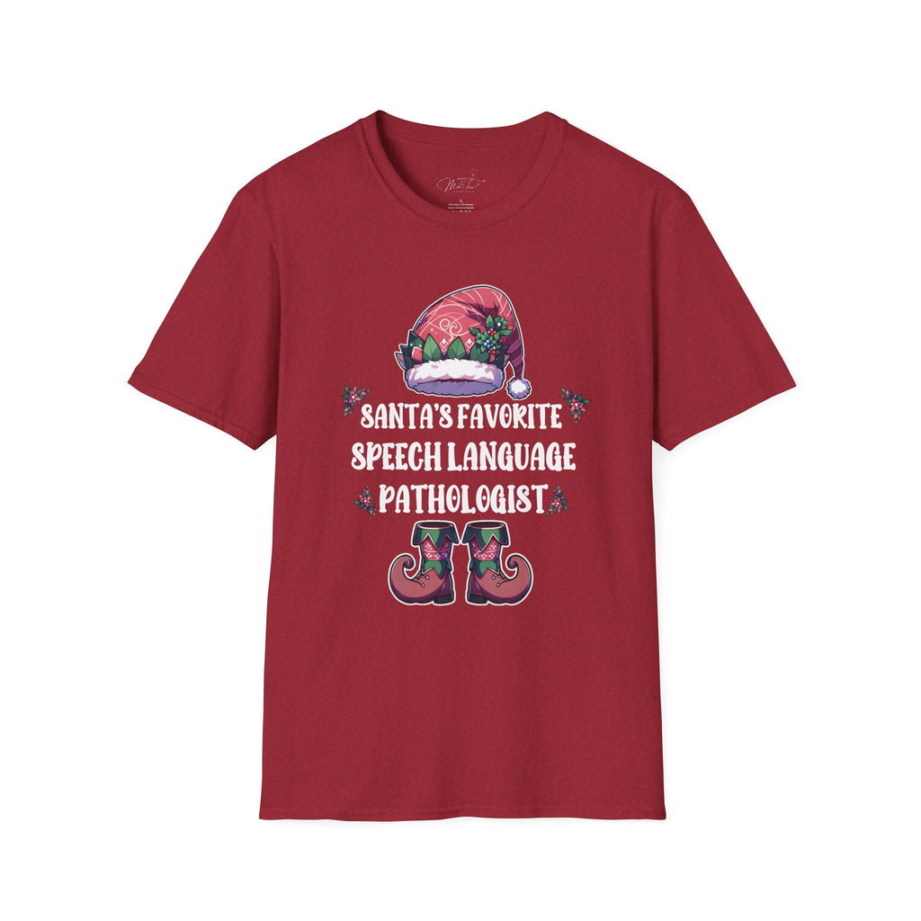 Santa's Favorite Speech Language Pathologist Holiday T-Shirt