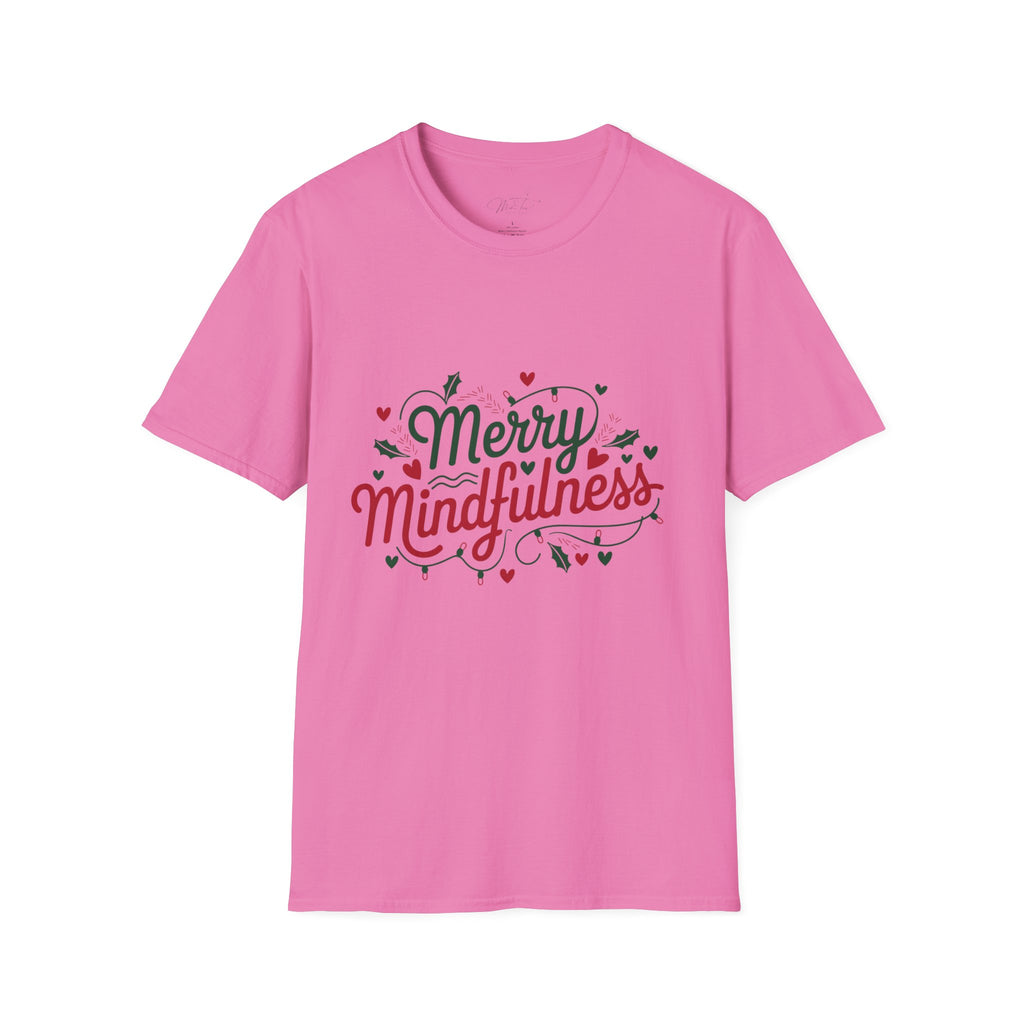 Merry Mindfulness Mental Health Holiday T-Shirt