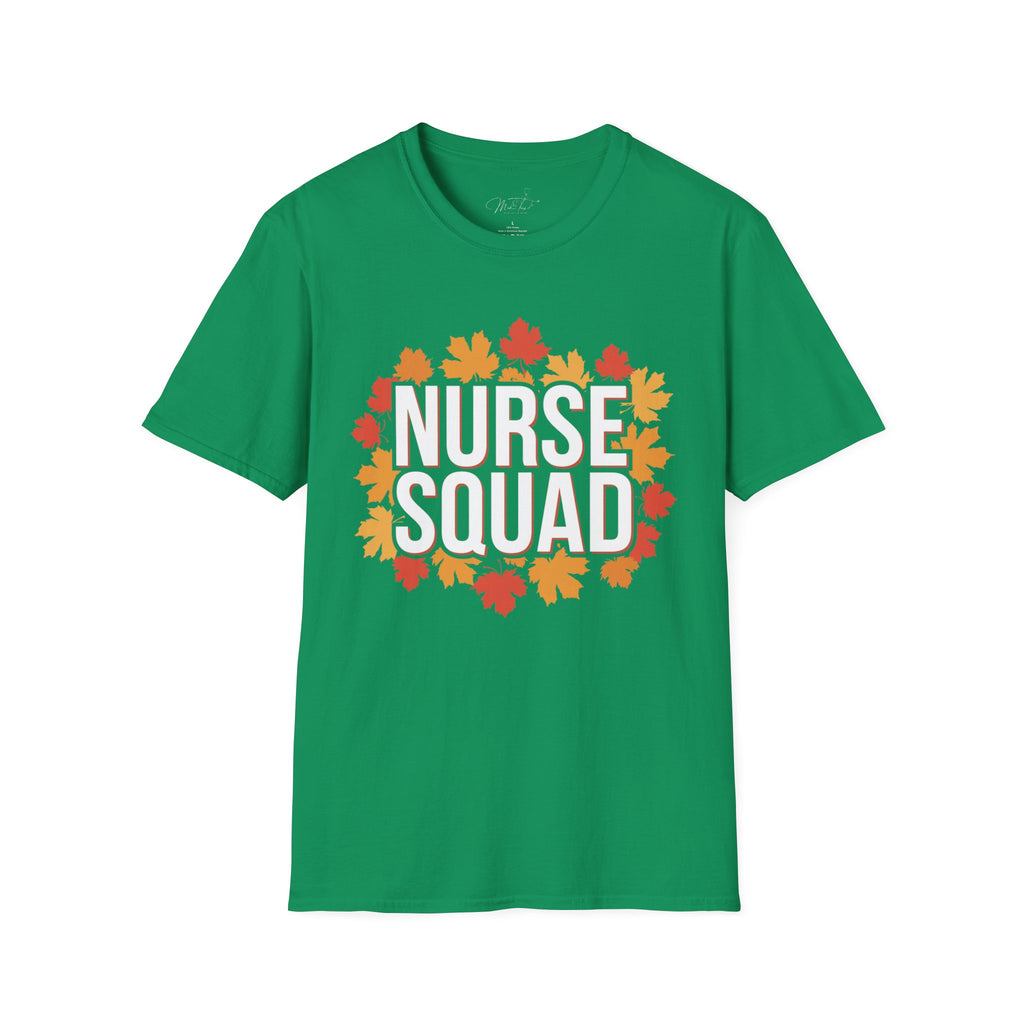 Nurse Squad Fall T-Shirt – Unite in Autumn Spirit (Unisex Softstyle T-Shirt)