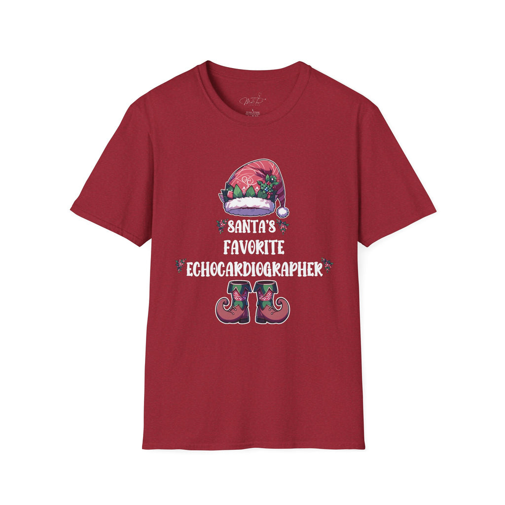 Santa's Favorite Echocardiographer Holiday T-Shirt