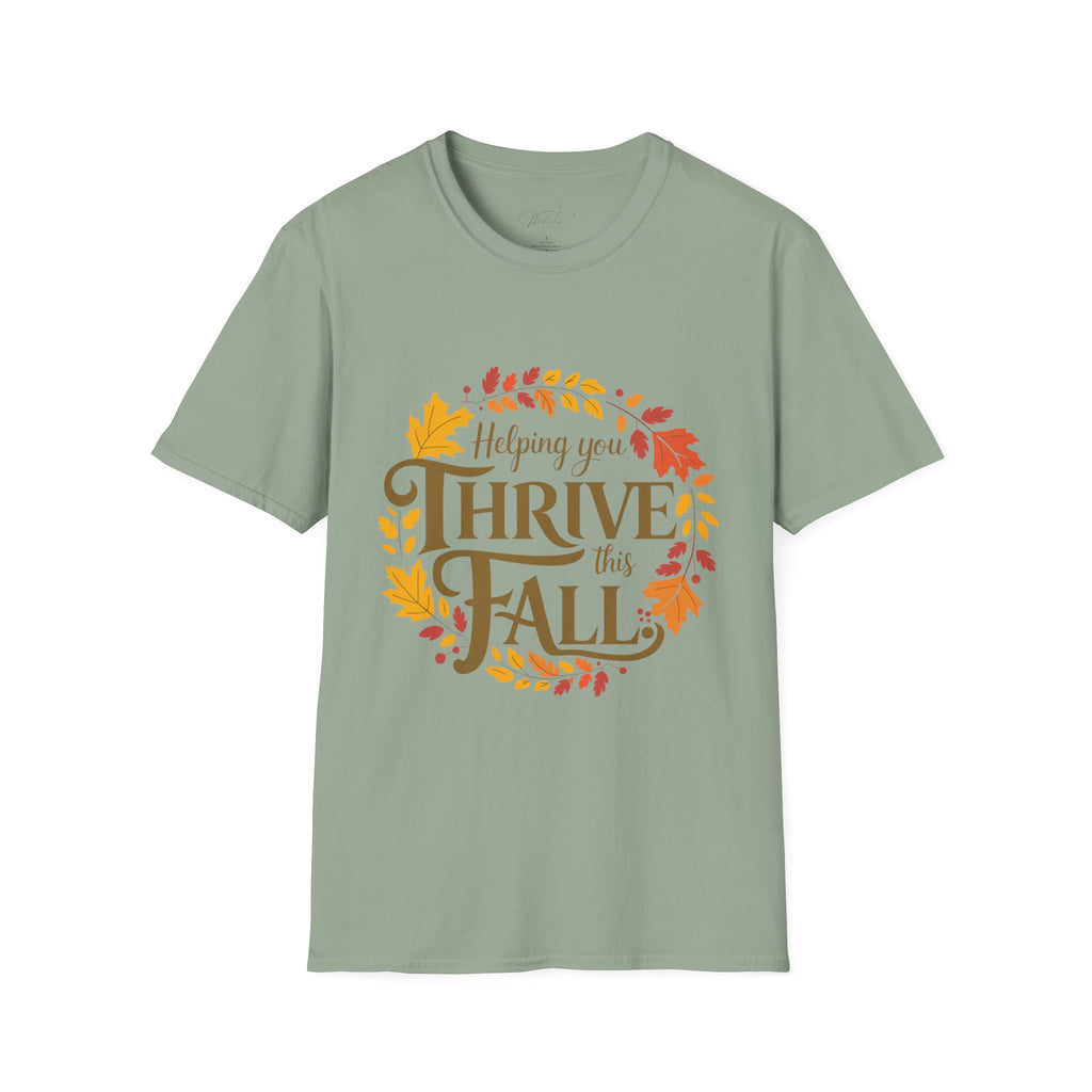 Helping You Thrive This Fall T-Shirt – Celebrate Autumn in Style! (Unisex Softstyle T-Shirt)