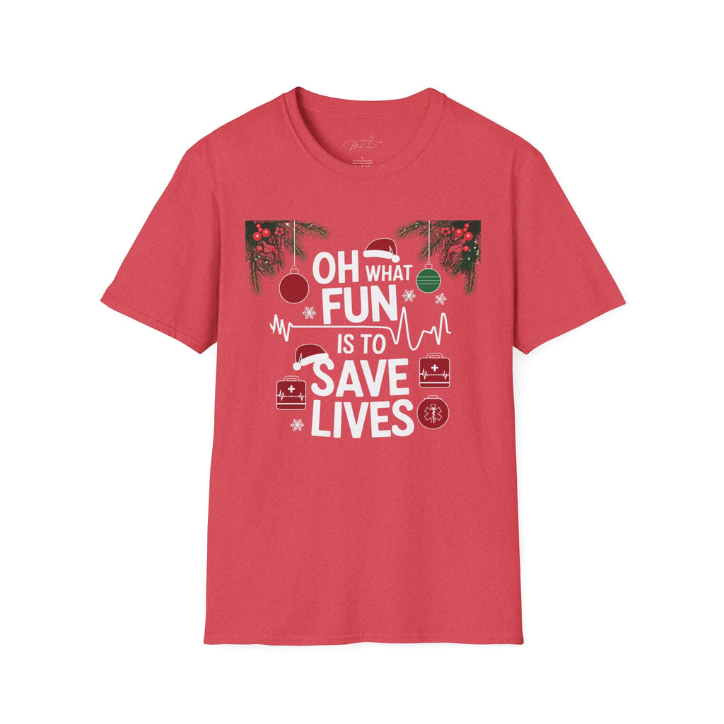 Oh What Fun it is to Save Lives Holiday Medical T-Shirt