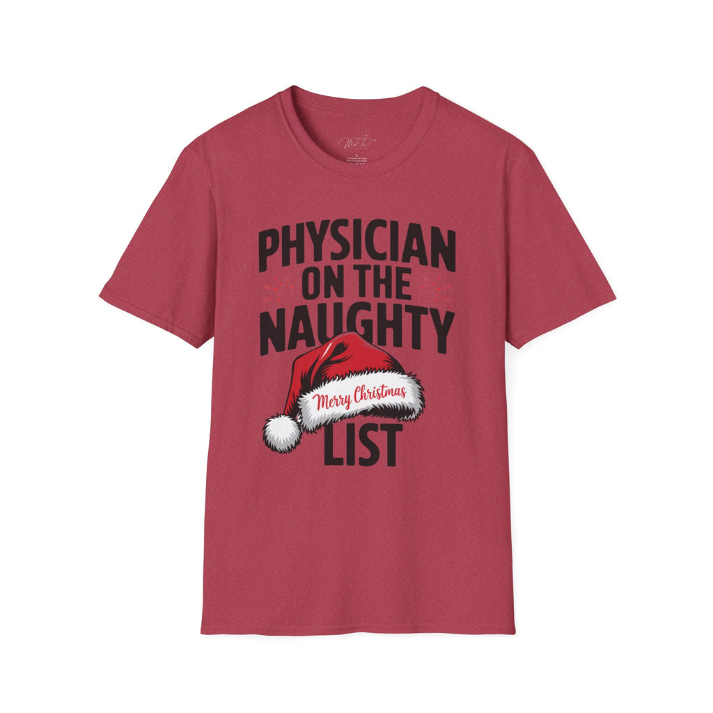 Physician on the Naughty List Christmas T-Shirt