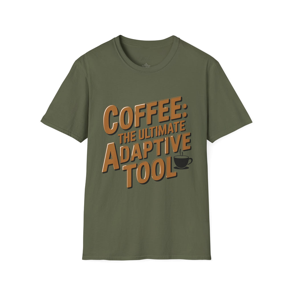 Coffee: The Ultimate Adaptive Tool T-Shirt – For Occupational Therapists Who Power Through with Coffee! (Unisex Softstyle T-Shirt)