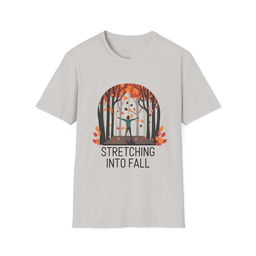Stretching Into Fall T-Shirt – Embrace the Season with Flexibility and Comfort! (Unisex Softstyle T-Shirt)