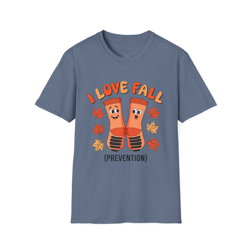 I Love Fall (Prevention) T-Shirt – Fun and Functional! (Unisex Softstyle T-Shirt)