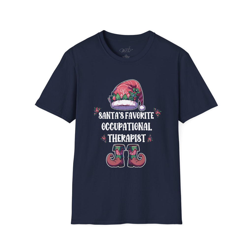 Santa's Favorite Occupational Therapist Holiday T-Shirt
