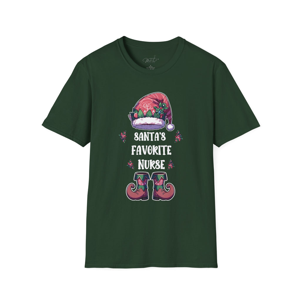 Santa's Favorite Nurse Holiday T-Shirt