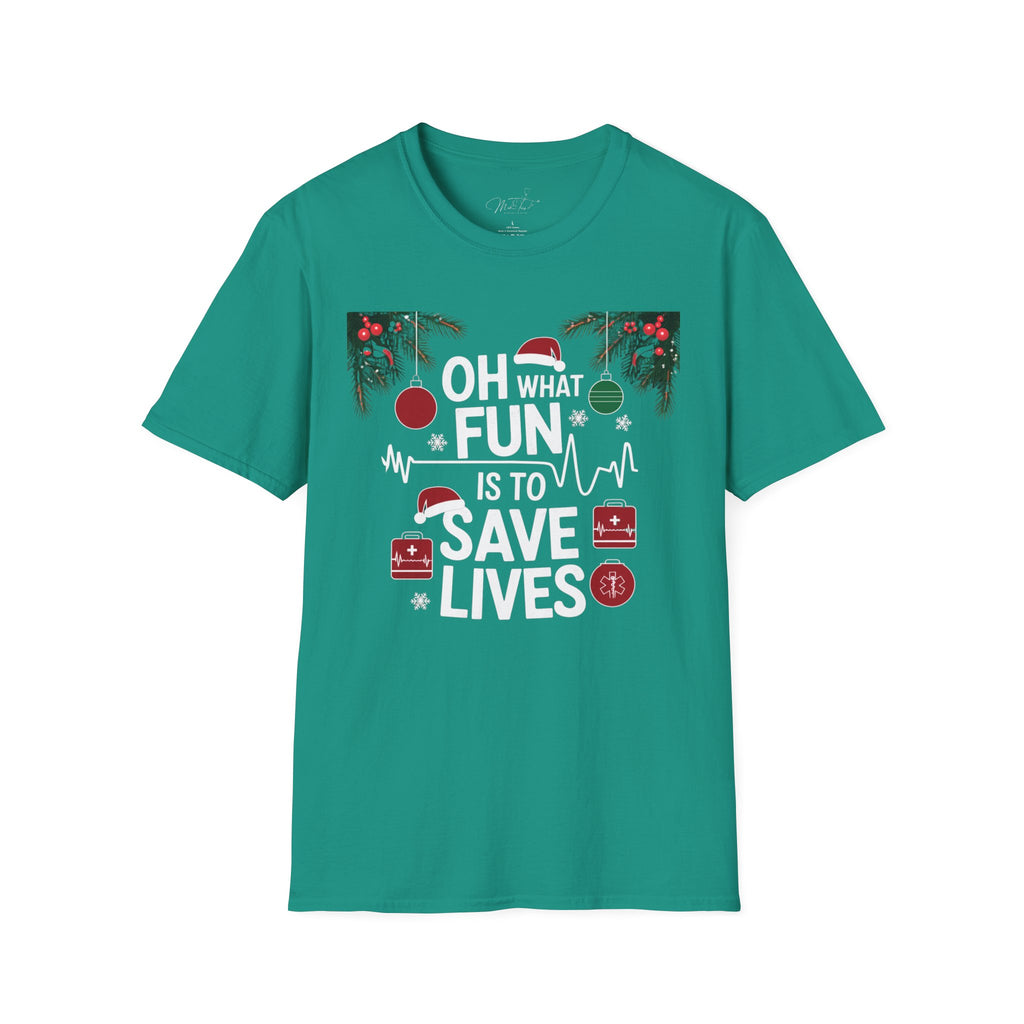Oh What Fun it is to Save Lives Holiday Medical T-Shirt