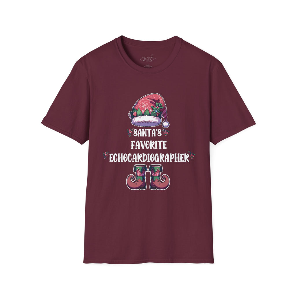 Santa's Favorite Echocardiographer Holiday T-Shirt