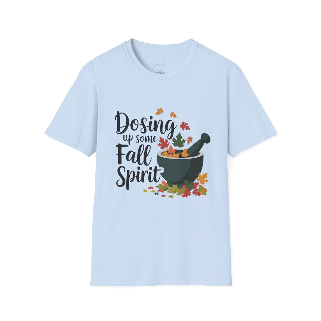 Dosing Up Some Fall Spirit T-Shirt – Celebrate the Season in Style! (Unisex Softstyle T-Shirt)