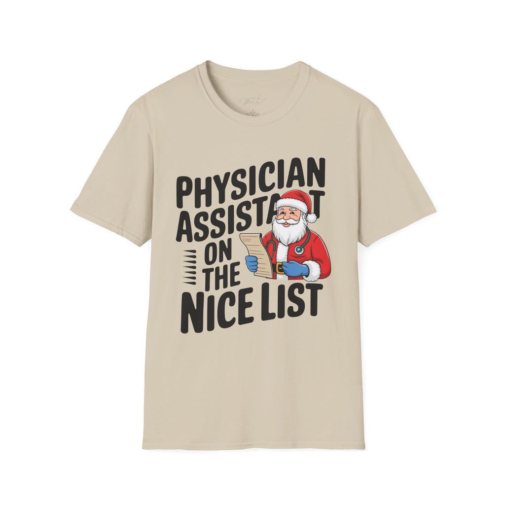 Physician Assistant on the Nice List Christmas T-Shirt
