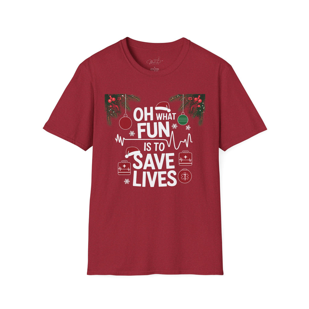 Oh What Fun it is to Save Lives Holiday Medical T-Shirt