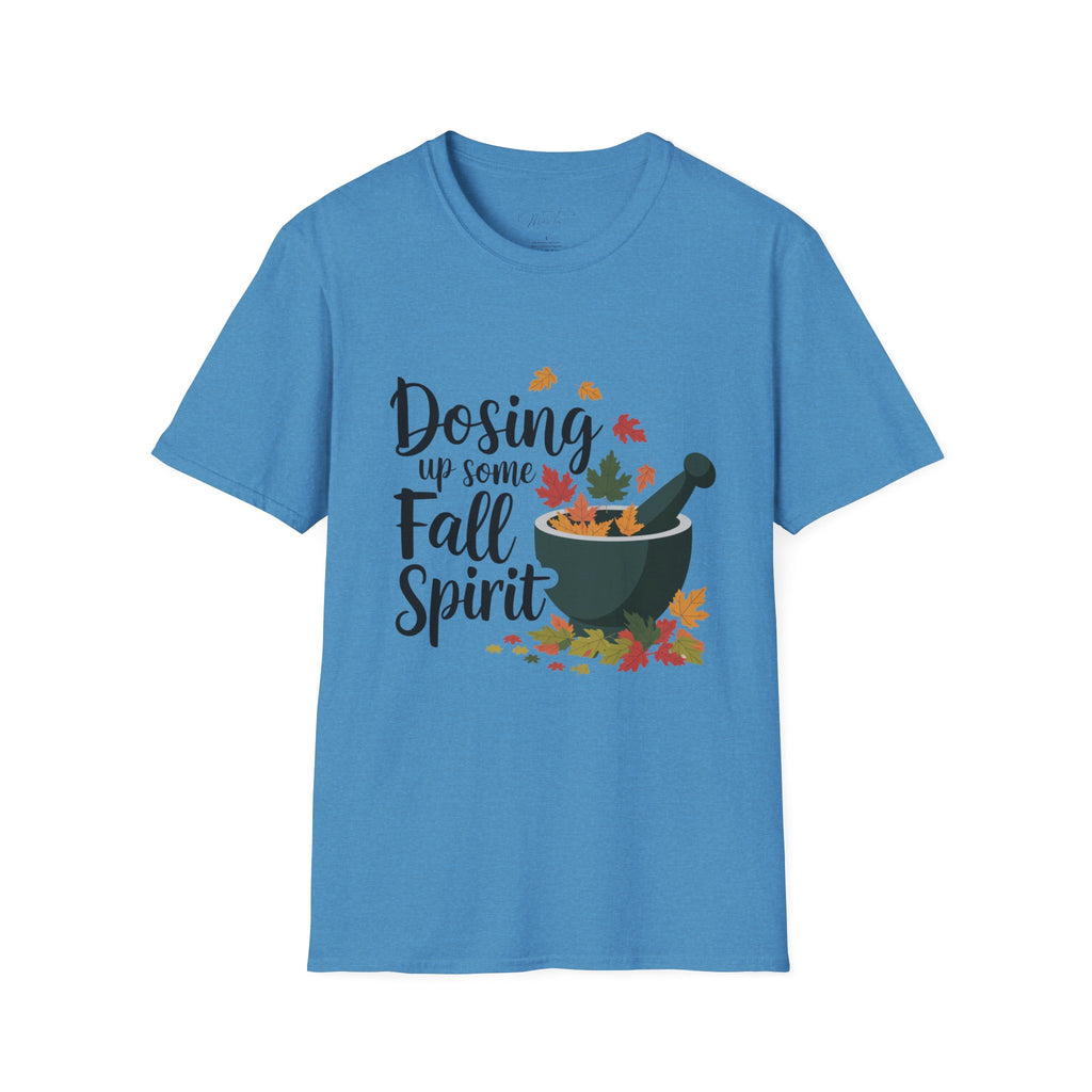 Dosing Up Some Fall Spirit T-Shirt – Celebrate the Season in Style! (Unisex Softstyle T-Shirt)