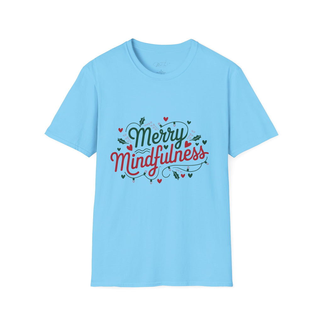 Merry Mindfulness Mental Health Holiday T-Shirt