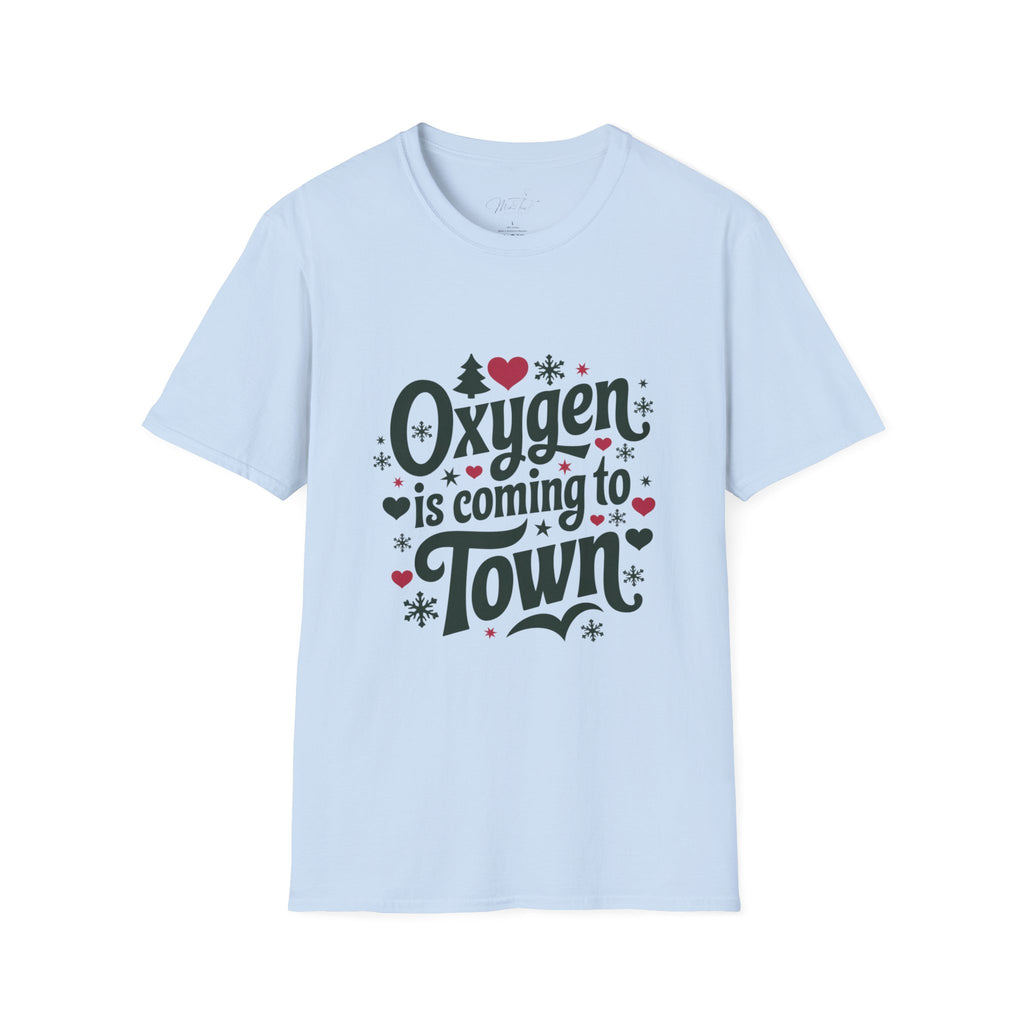 Oxygen is Coming to Town Respiratory Holiday T-Shirt