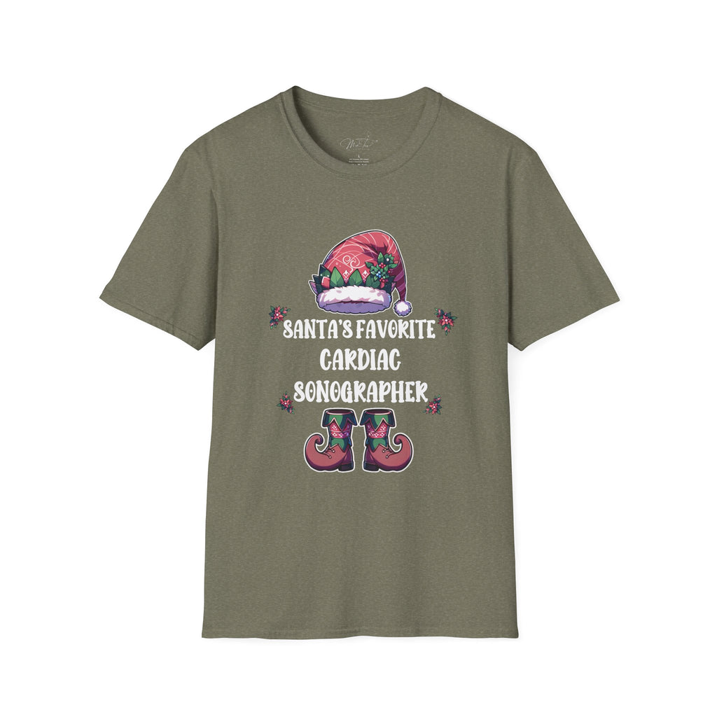 Santa's Favorite Cardiac Sonographer Holiday T-Shirt