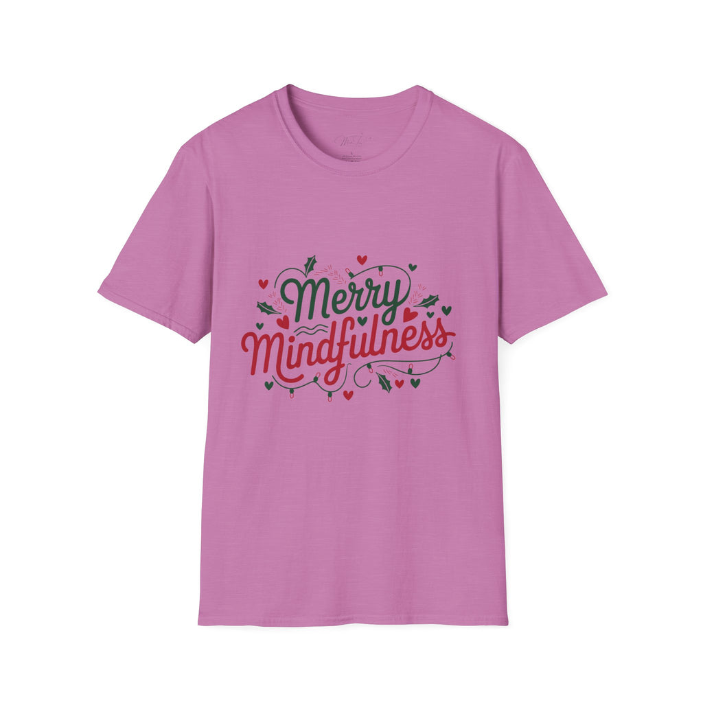 Merry Mindfulness Mental Health Holiday T-Shirt
