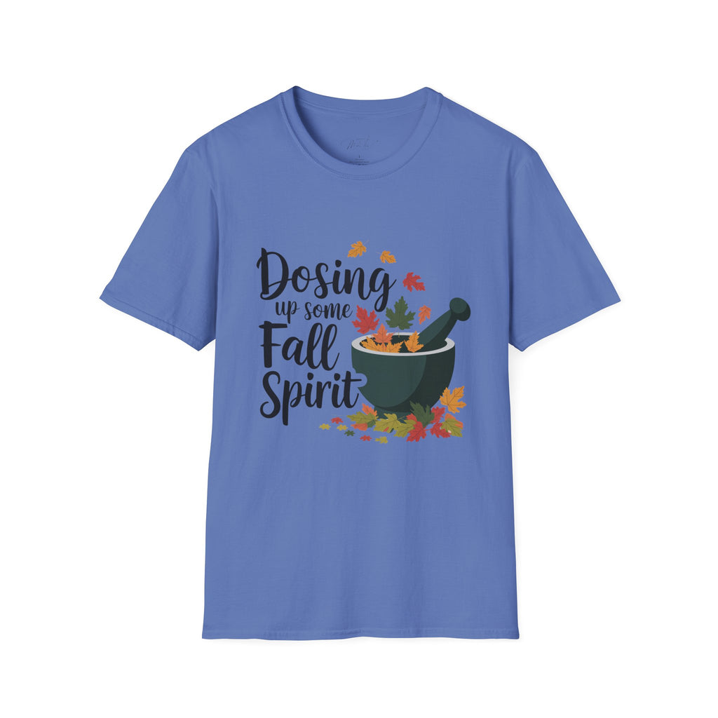 Dosing Up Some Fall Spirit T-Shirt – Celebrate the Season in Style! (Unisex Softstyle T-Shirt)
