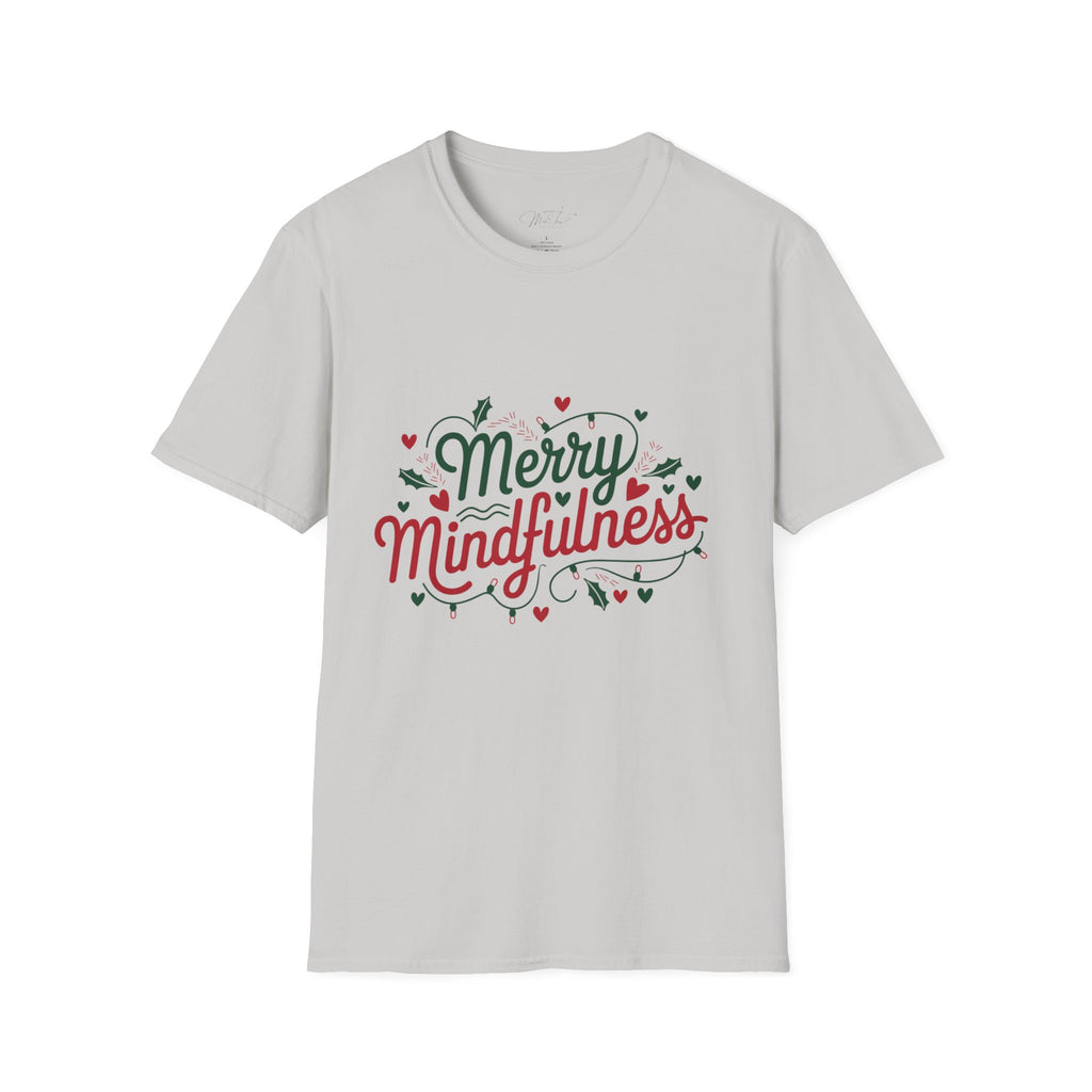 Merry Mindfulness Mental Health Holiday T-Shirt
