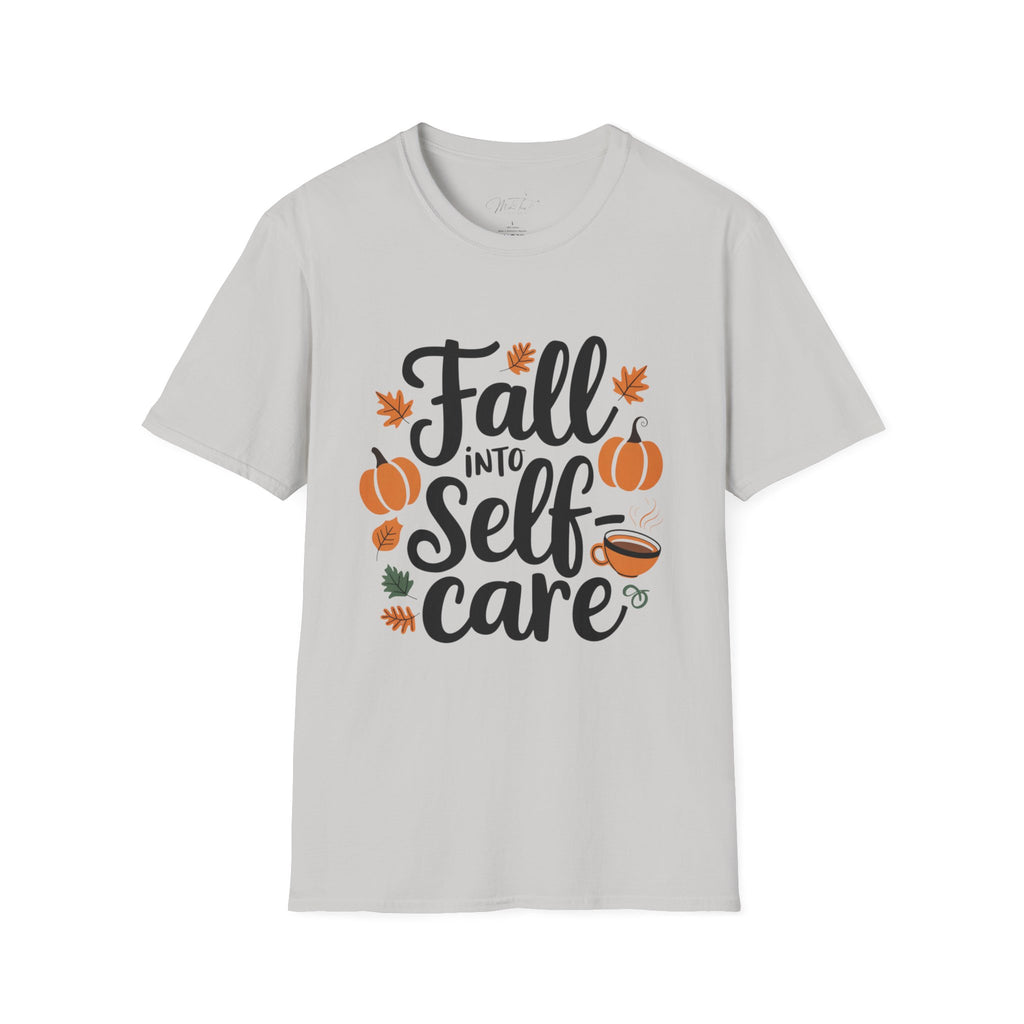 Fall Into Self-Care T-Shirt – Nurture Your Well-Being This Season (Unisex Softstyle T-Shirt)