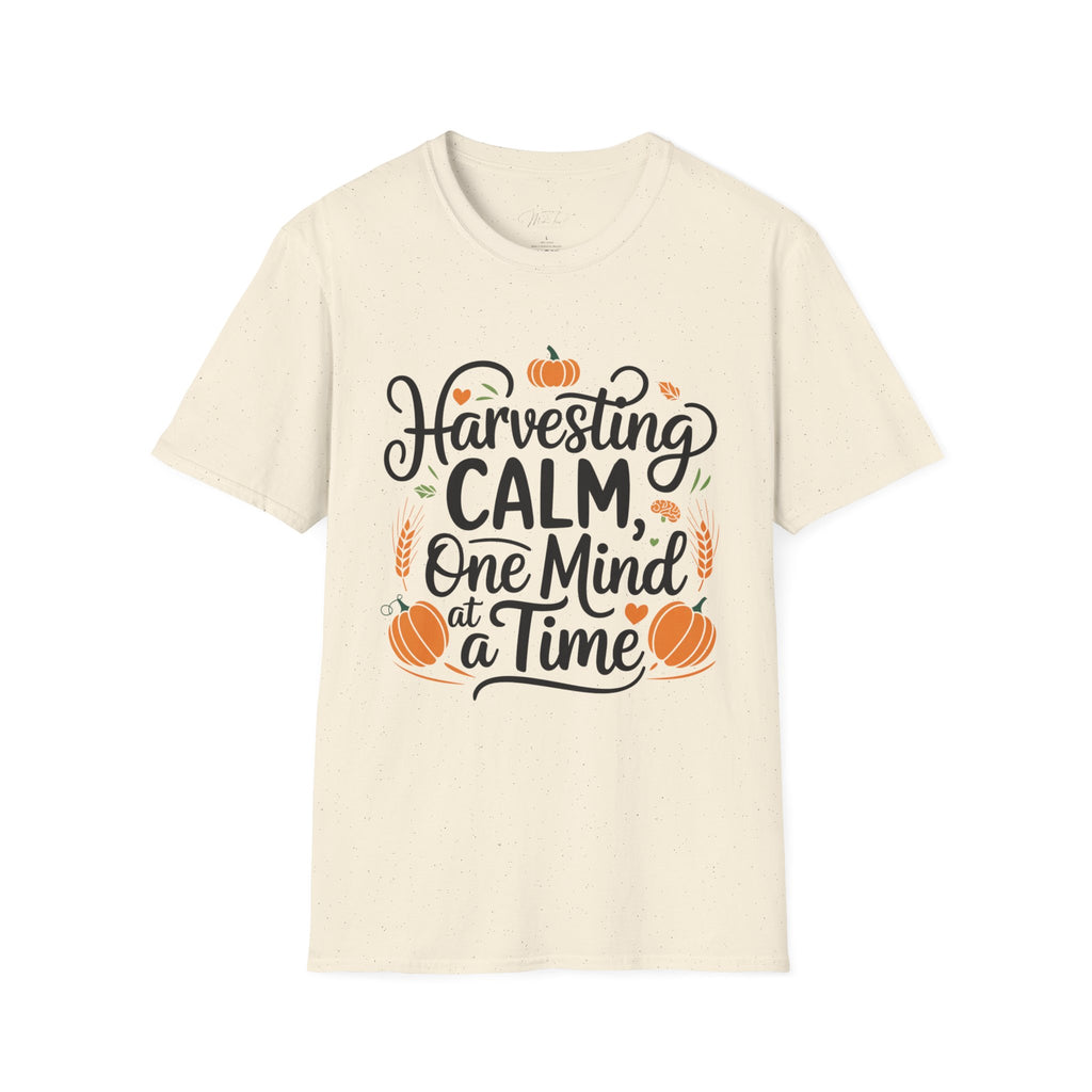 Harvesting Calm, One Mind at a Time T-Shirt – Perfect for Mental Health Professionals! (Unisex Softstyle T-Shirt)