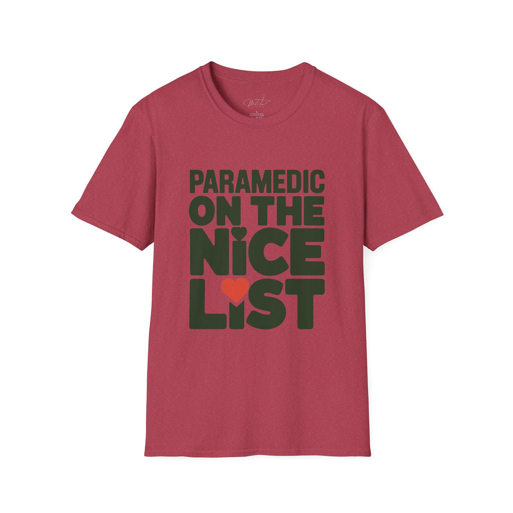 Paramedic on the Nice List Holiday T-Shirt