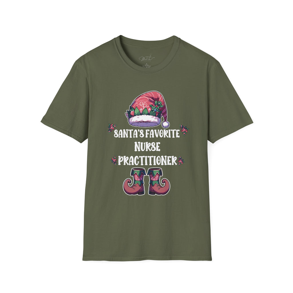Santa's Favorite Nurse Practitioner Holiday T-Shirt