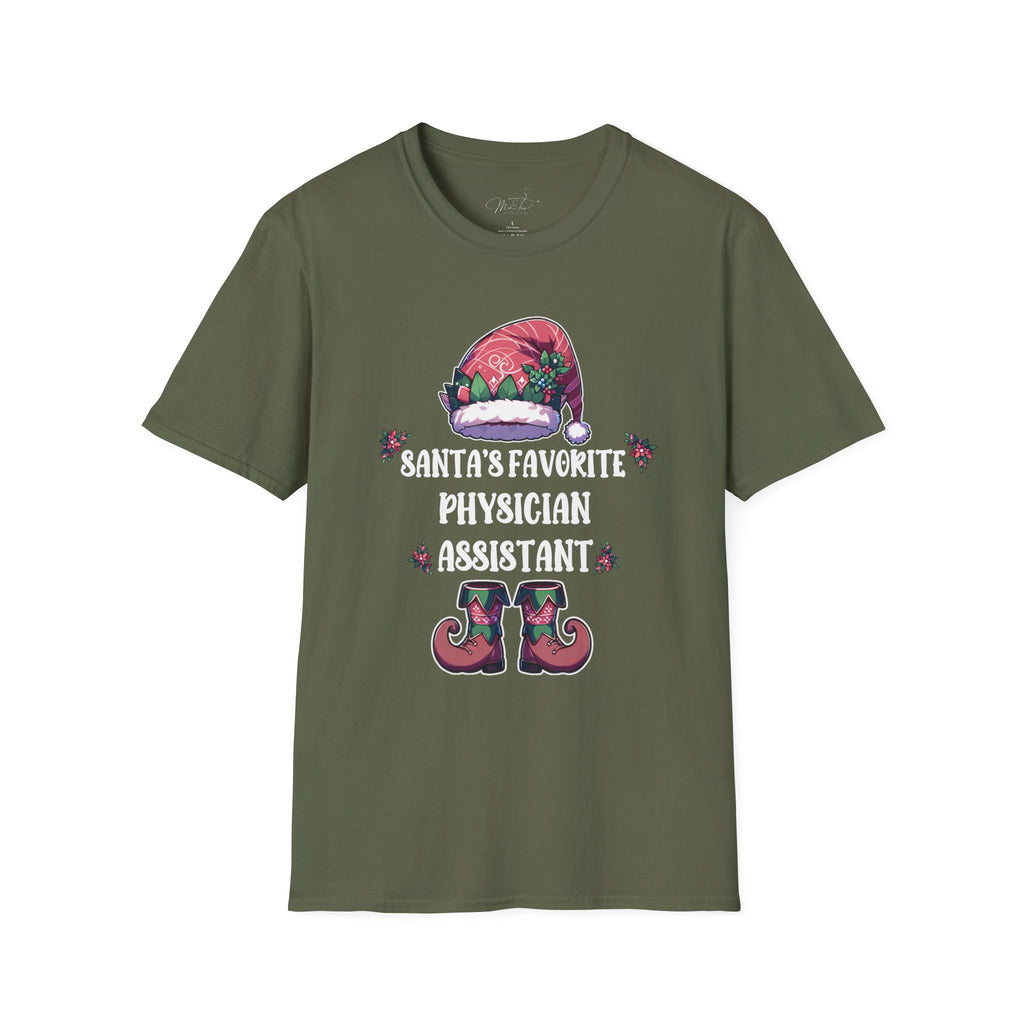 Santa's Favorite Physician Assistant Holiday T-Shirt