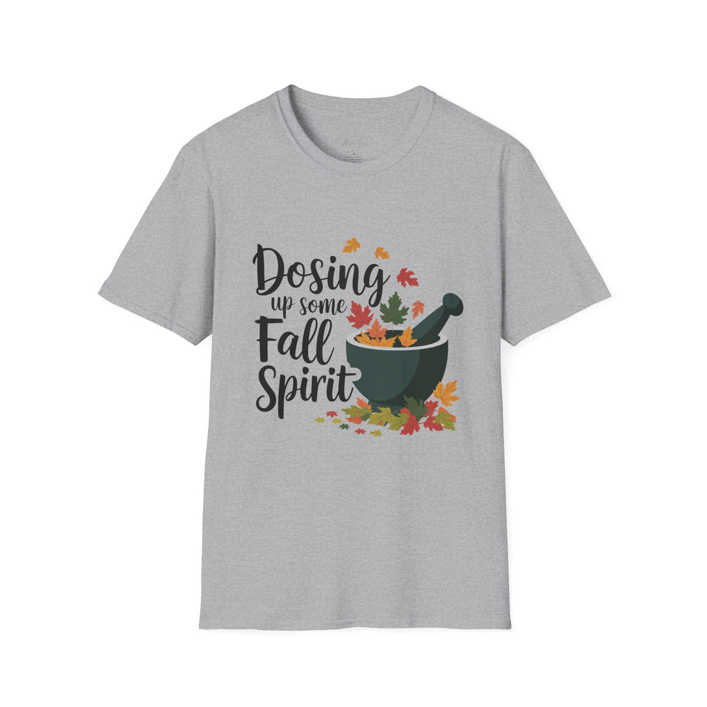 Dosing Up Some Fall Spirit T-Shirt – Celebrate the Season in Style! (Unisex Softstyle T-Shirt)