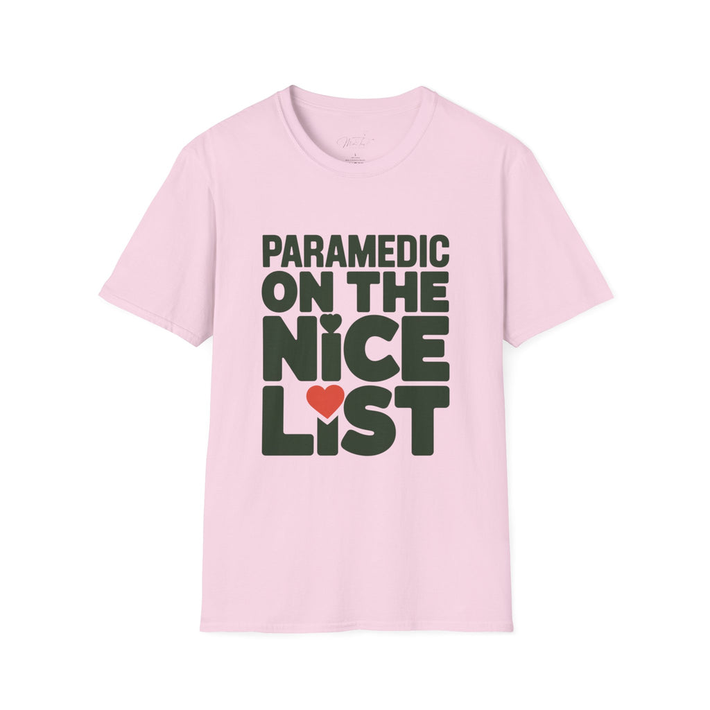 Paramedic on the Nice List Holiday T-Shirt