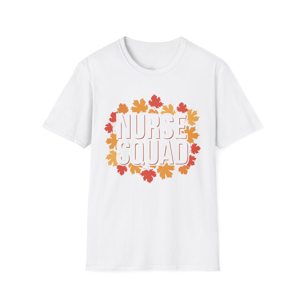 Nurse Squad Fall T-Shirt – Unite in Autumn Spirit (Unisex Softstyle T-Shirt)