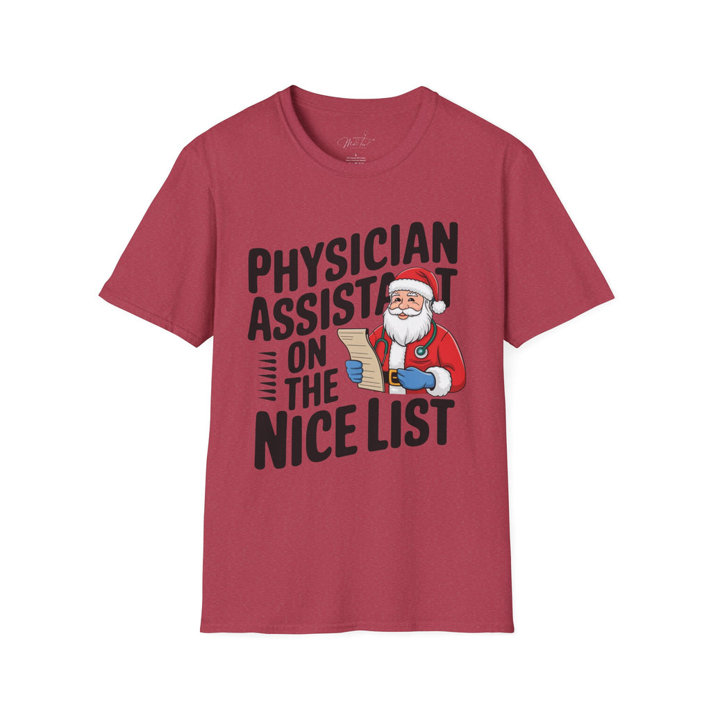 Physician Assistant on the Nice List Christmas T-Shirt