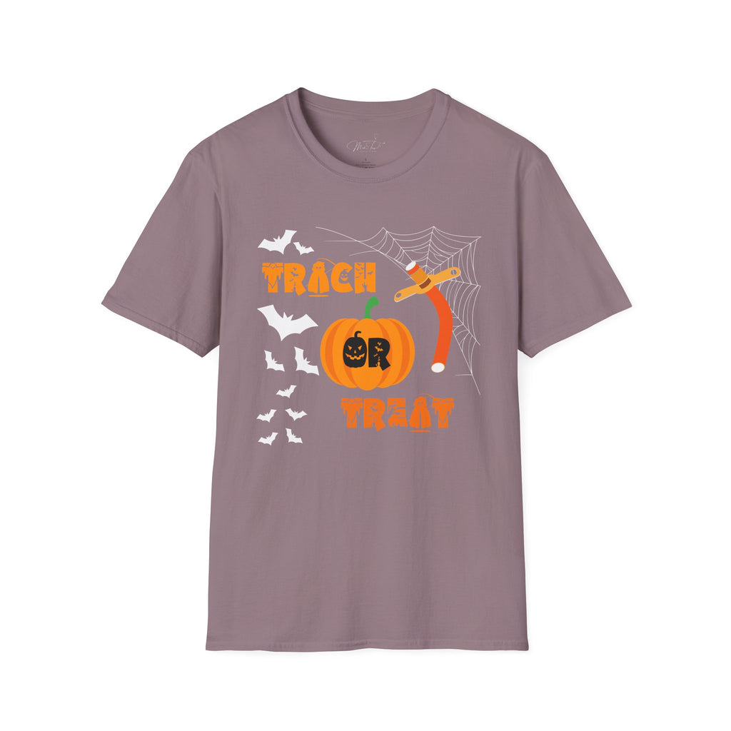 🎃 Trach or Treat T-shirt: Celebrate Halloween in Respiratory Style! 👻  (Unisex Softstyle)