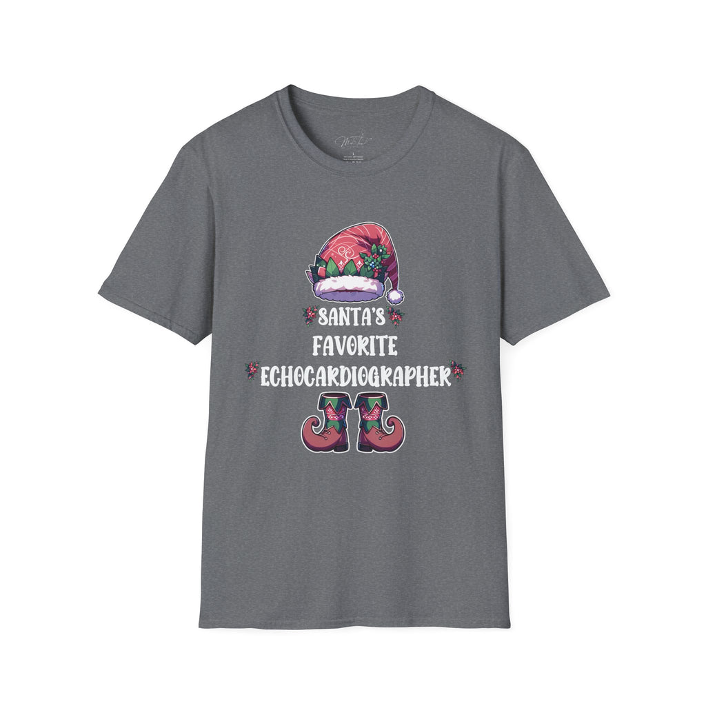 Santa's Favorite Echocardiographer Holiday T-Shirt