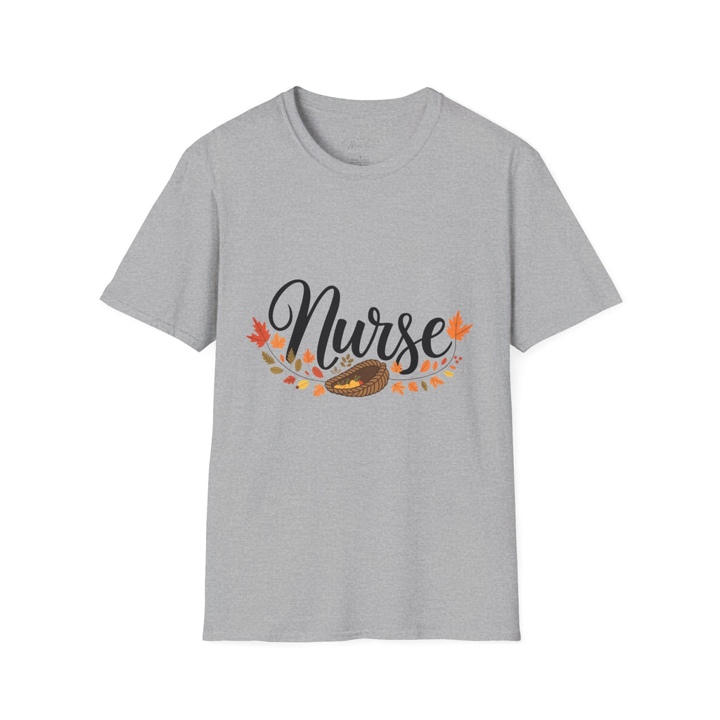 Nurse Fall Harvest T-Shirt – Celebrate Autumn in Style! (Unisex Softstyle T-Shirt)
