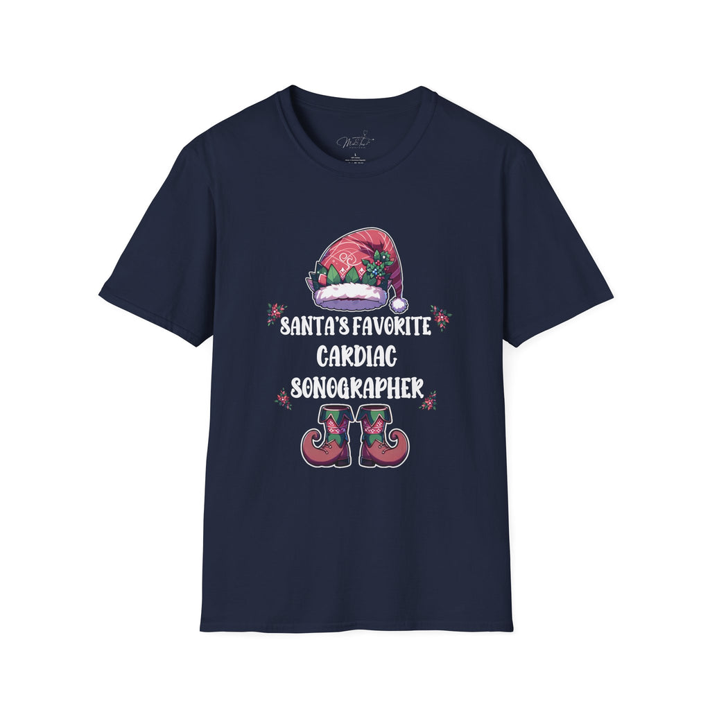 Santa's Favorite Cardiac Sonographer Holiday T-Shirt