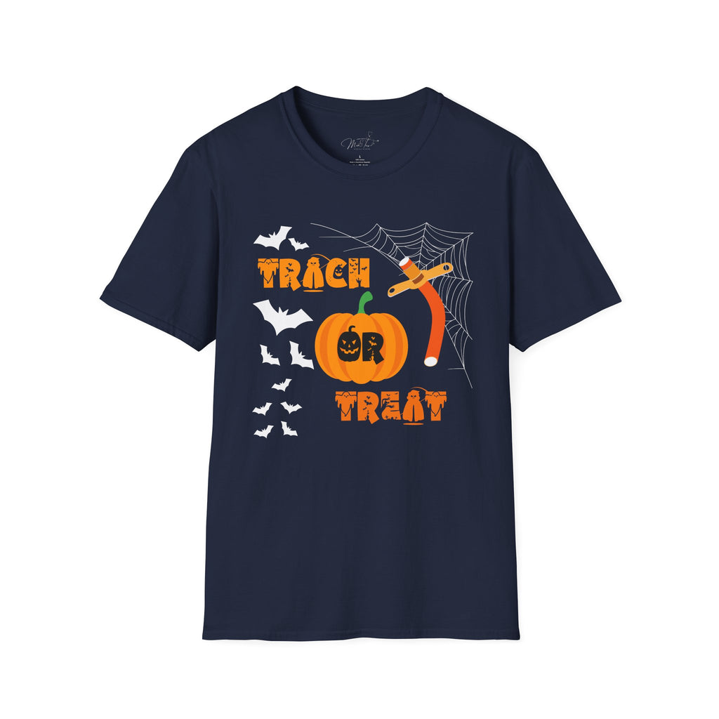 🎃 Trach or Treat T-shirt: Celebrate Halloween in Respiratory Style! 👻  (Unisex Softstyle)