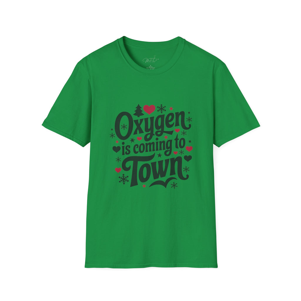 Oxygen is Coming to Town Respiratory Holiday T-Shirt