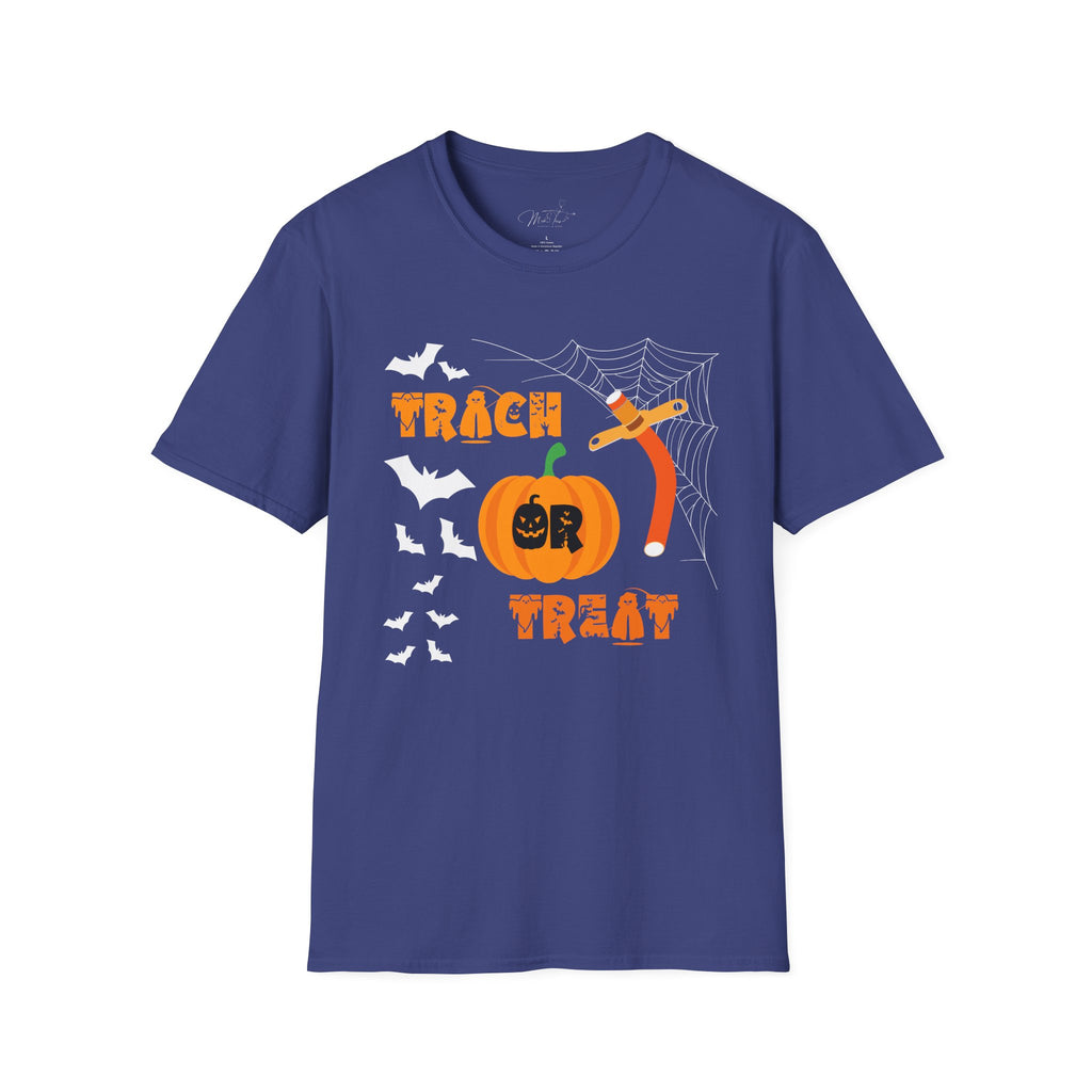 🎃 Trach or Treat T-shirt: Celebrate Halloween in Respiratory Style! 👻  (Unisex Softstyle)