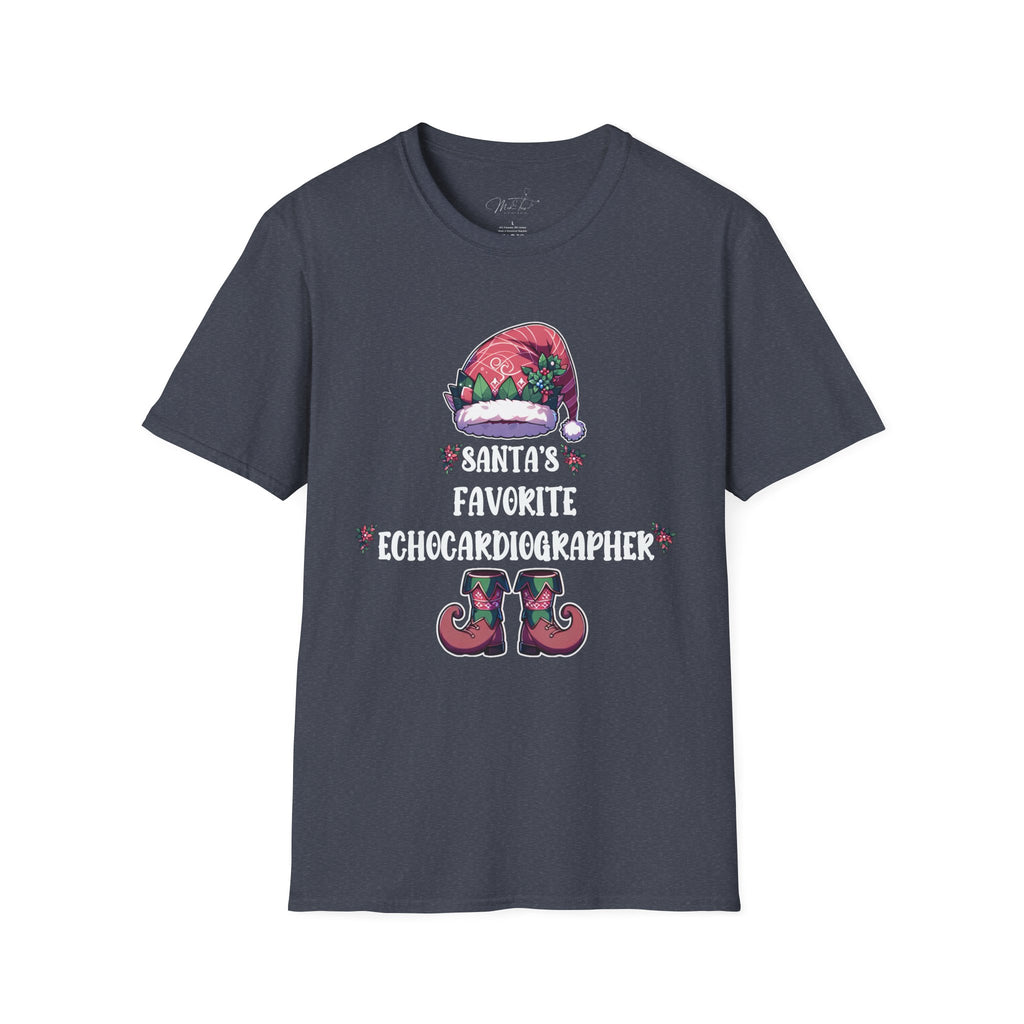 Santa's Favorite Echocardiographer Holiday T-Shirt