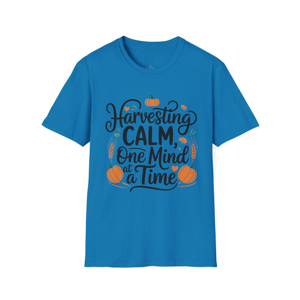 Harvesting Calm, One Mind at a Time T-Shirt – Perfect for Mental Health Professionals! (Unisex Softstyle T-Shirt)