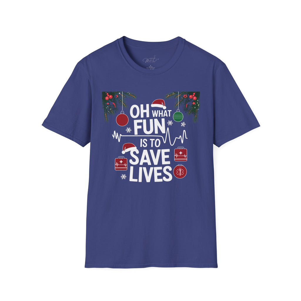 Oh What Fun it is to Save Lives Holiday Medical T-Shirt