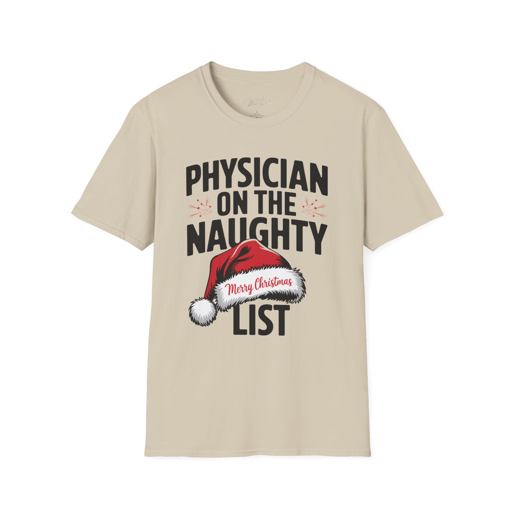 Physician on the Naughty List Christmas T-Shirt