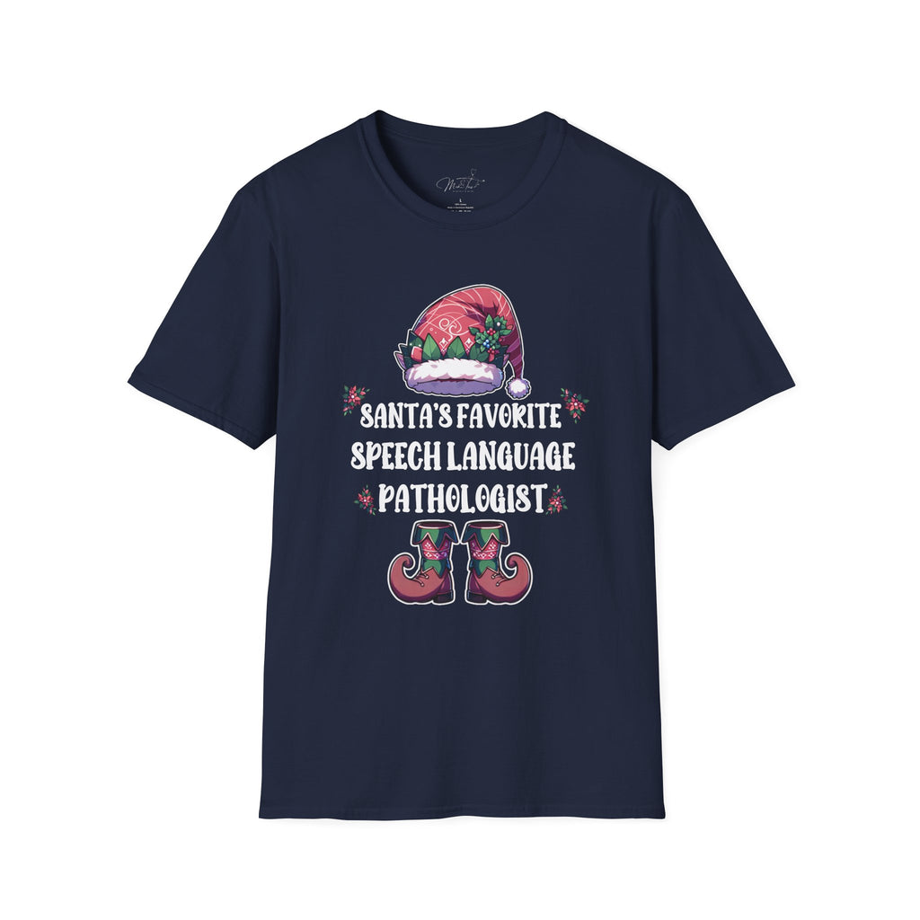 Santa's Favorite Speech Language Pathologist Holiday T-Shirt