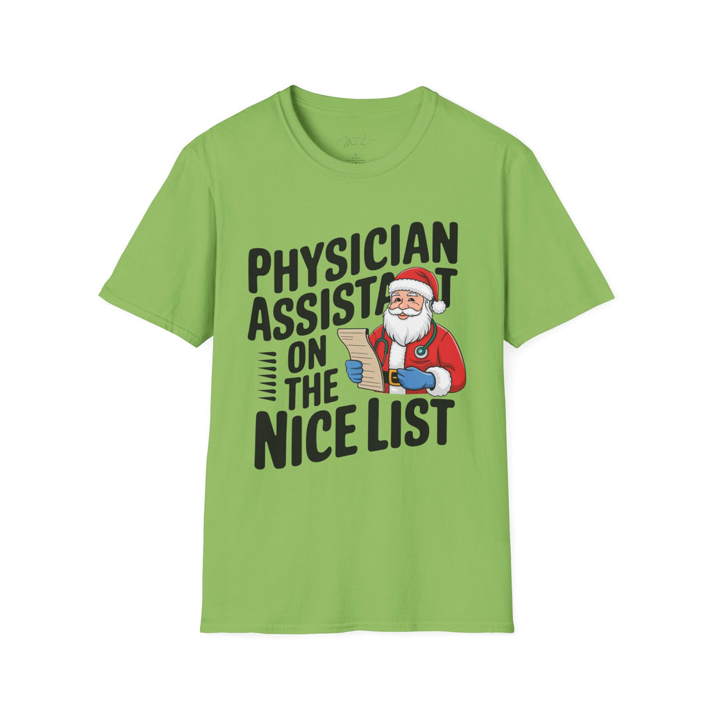 Physician Assistant on the Nice List Christmas T-Shirt