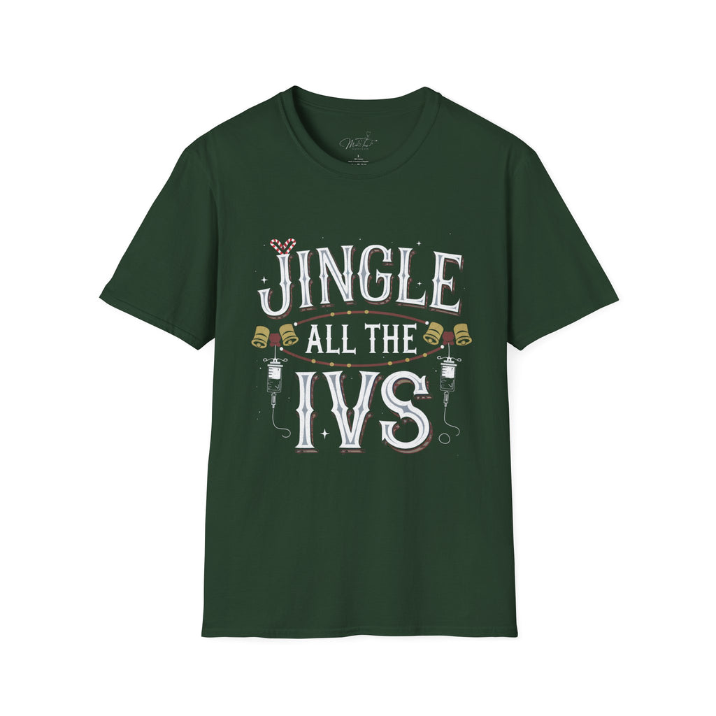 Jingle All the IVs Holiday Healthcare T-Shirt