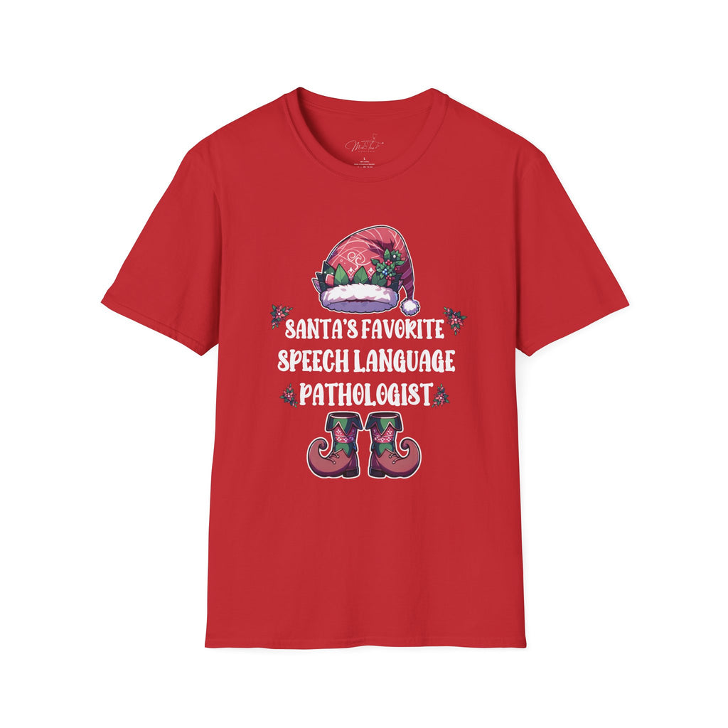 Santa's Favorite Speech Language Pathologist Holiday T-Shirt