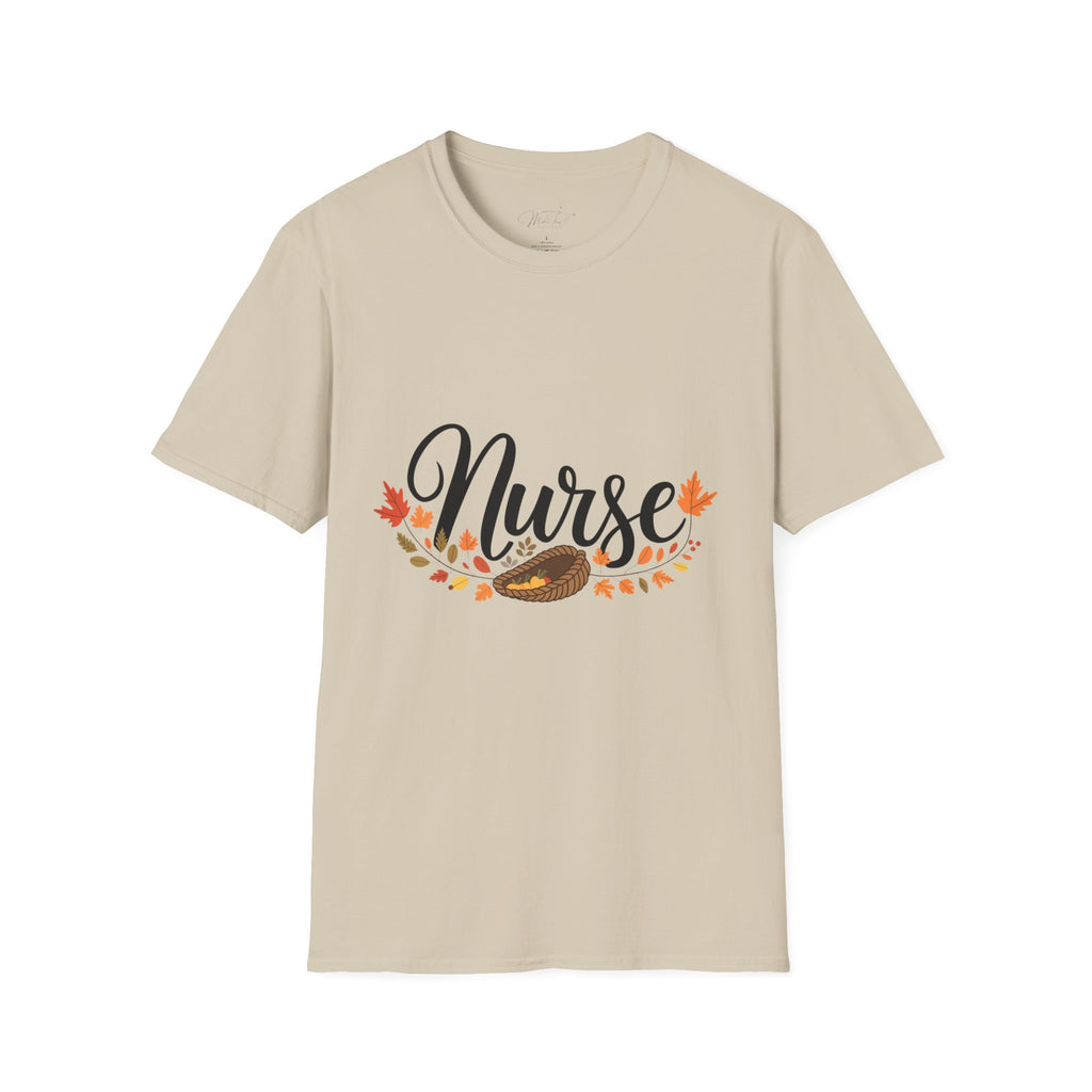 Nurse Fall Harvest T-Shirt – Celebrate Autumn in Style! (Unisex Softstyle T-Shirt)